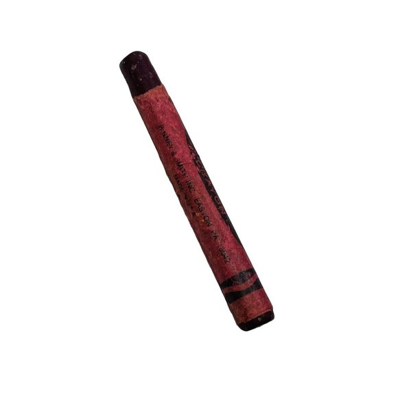 Vintage Binney & Smith Crayola Crayon Mulberry Retired USA USED BROKEN Wide Logo - Picture 3 of 10